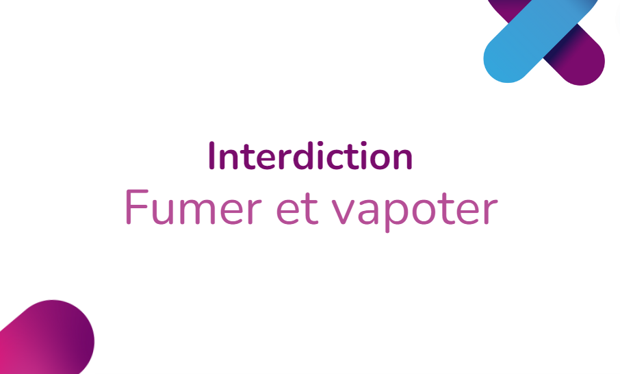 Affiche interdiction de fumer et de vapoter - preveno